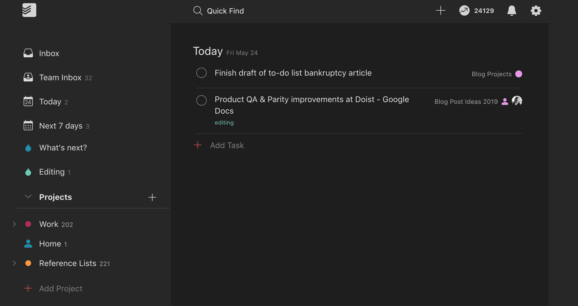 The view as I start my days post-bankruptcy.