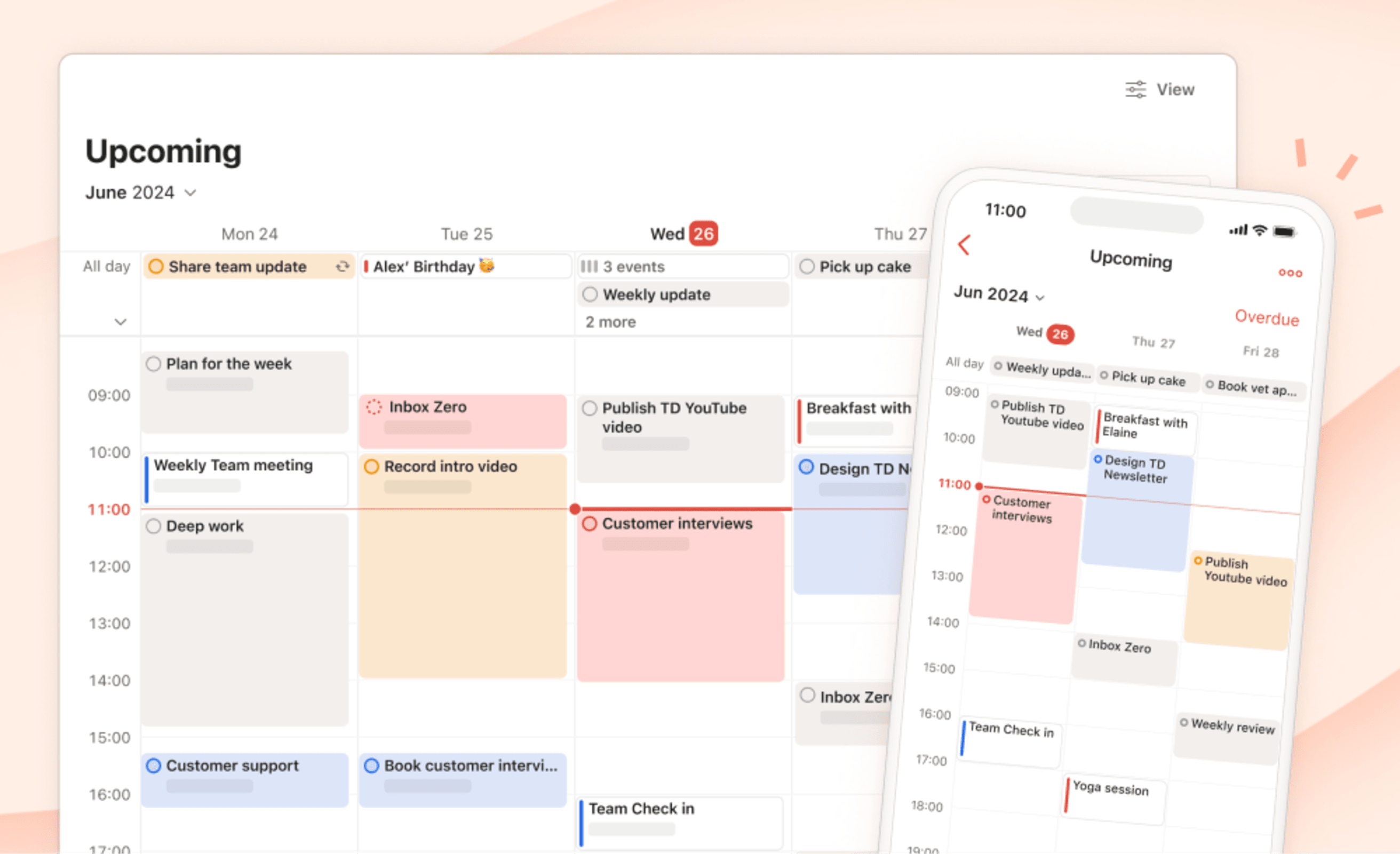 Weekly calendar & Calendar integration in Todoist