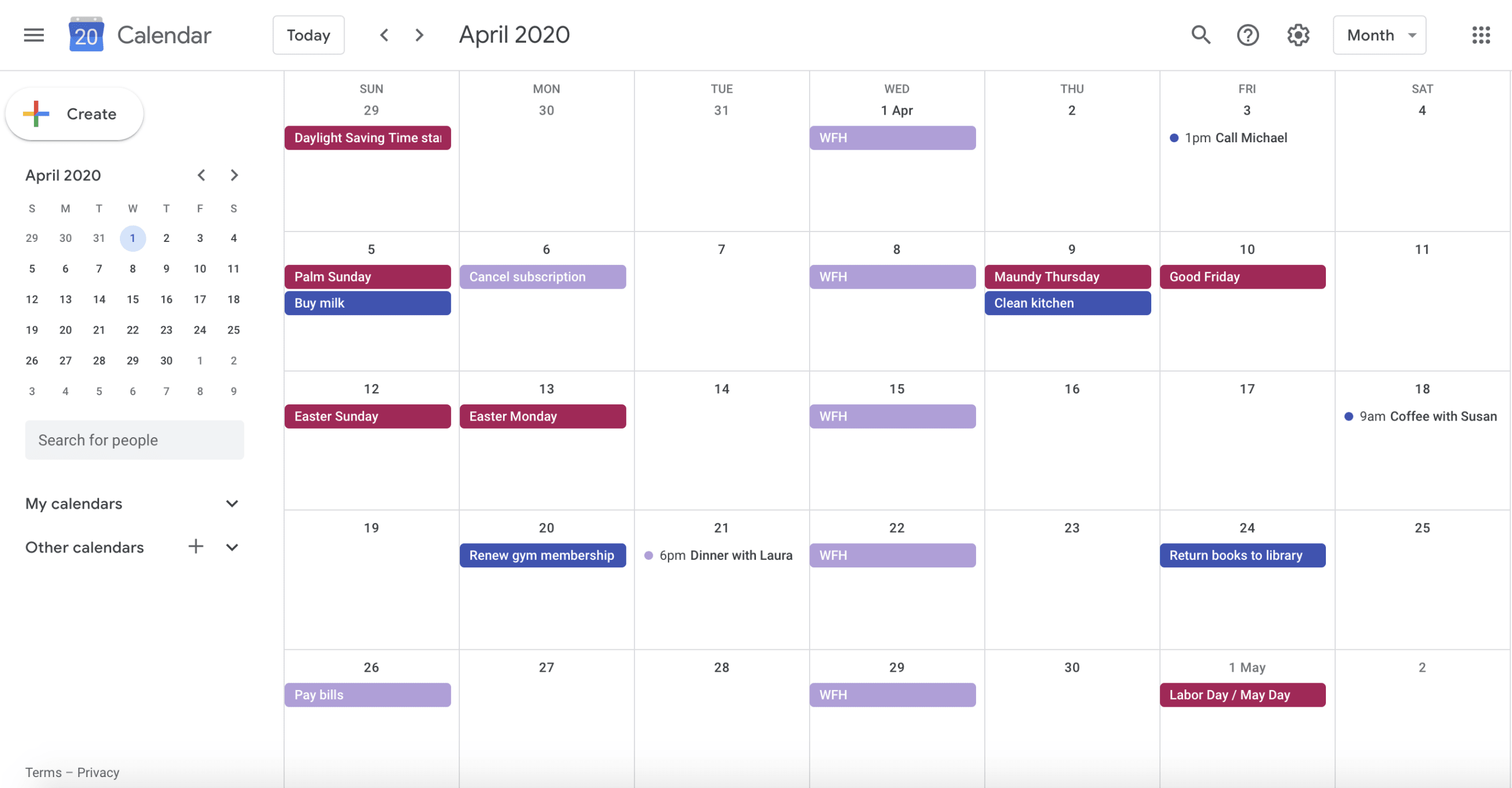 Todoist Calendar View