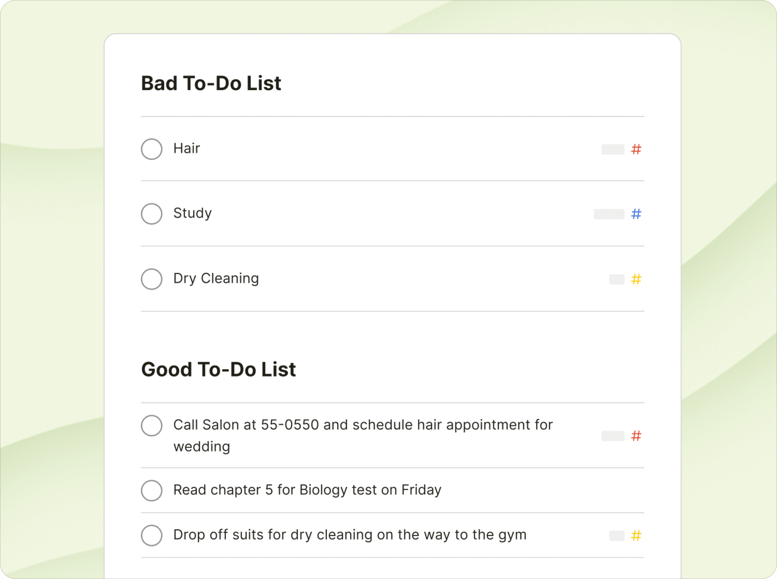 Comparison of vague and specific to-do lists for better task management