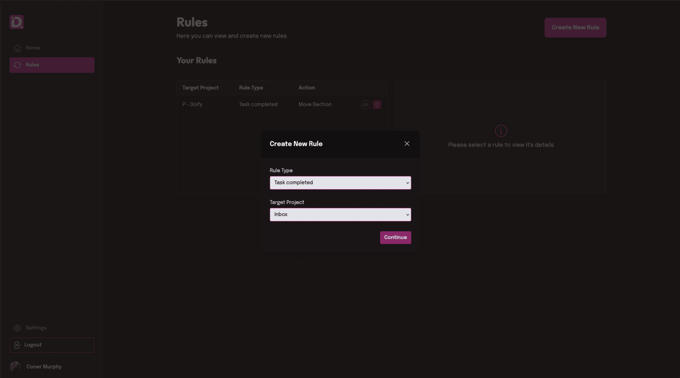 Customize and add rules in Doify