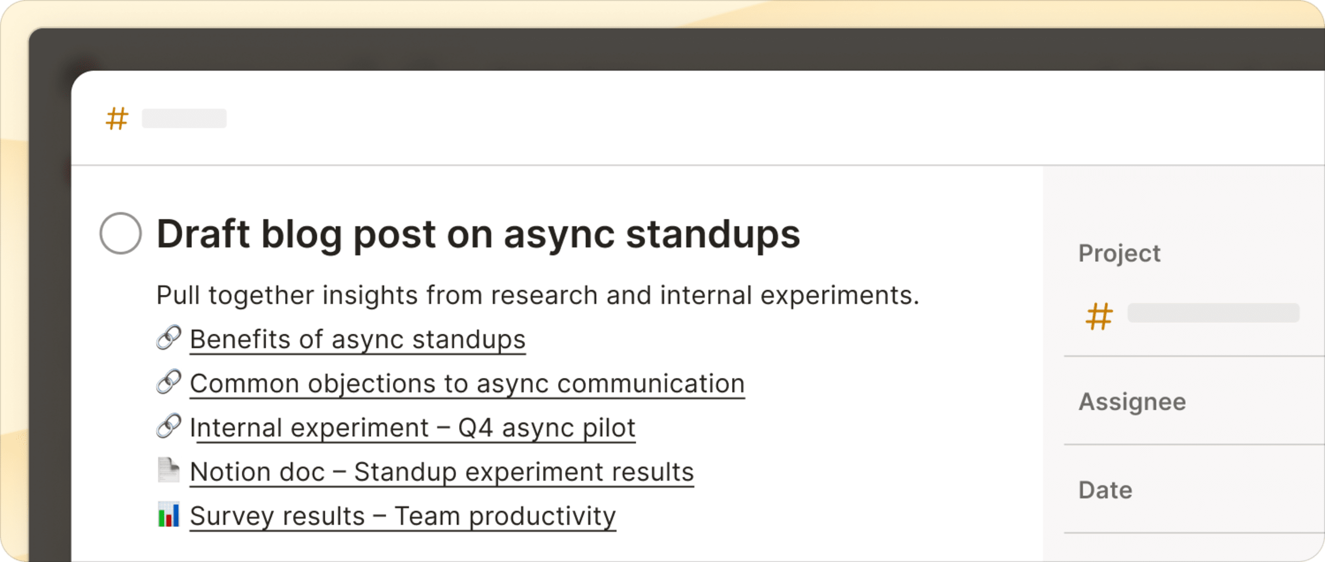 Todoist task view using the Zettelkasten method