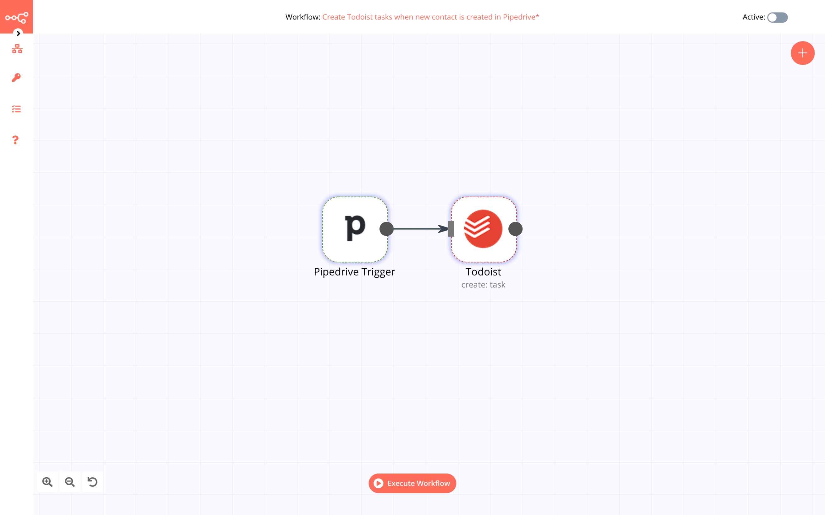 Crea tareas de Todoist cuando se cree un contacto nuevo en Pipedrive