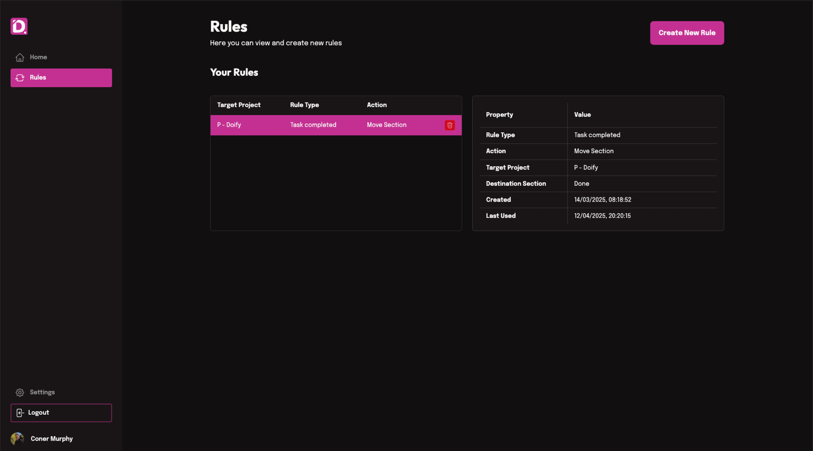 Create and manage rules with an intuitive dashboard in seconds