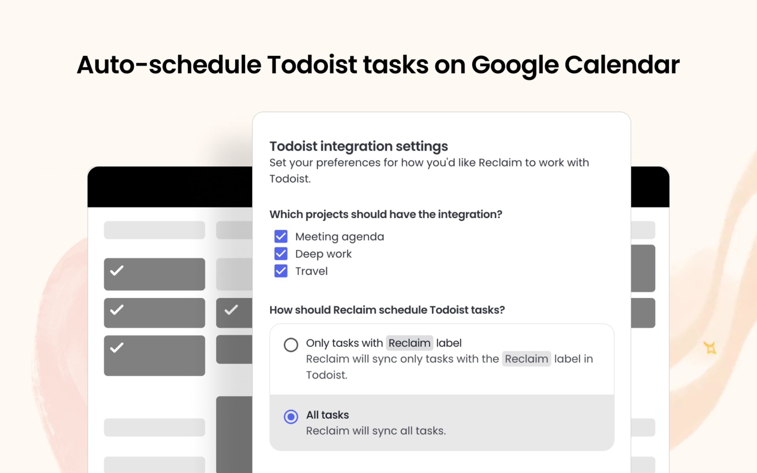 Auto-Schedule Todoist tasks on Google Calendar