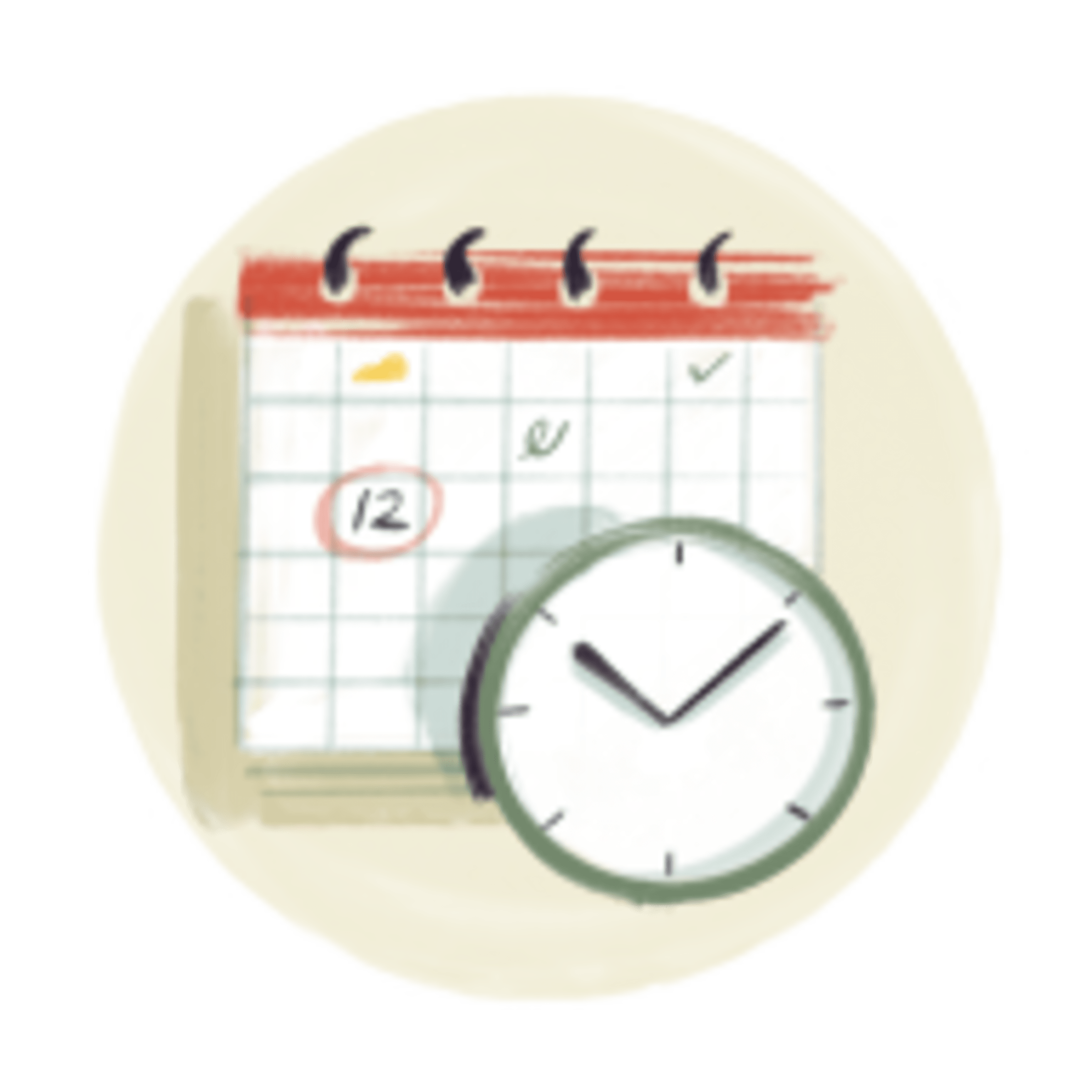 Templates - Calendar and clock icon