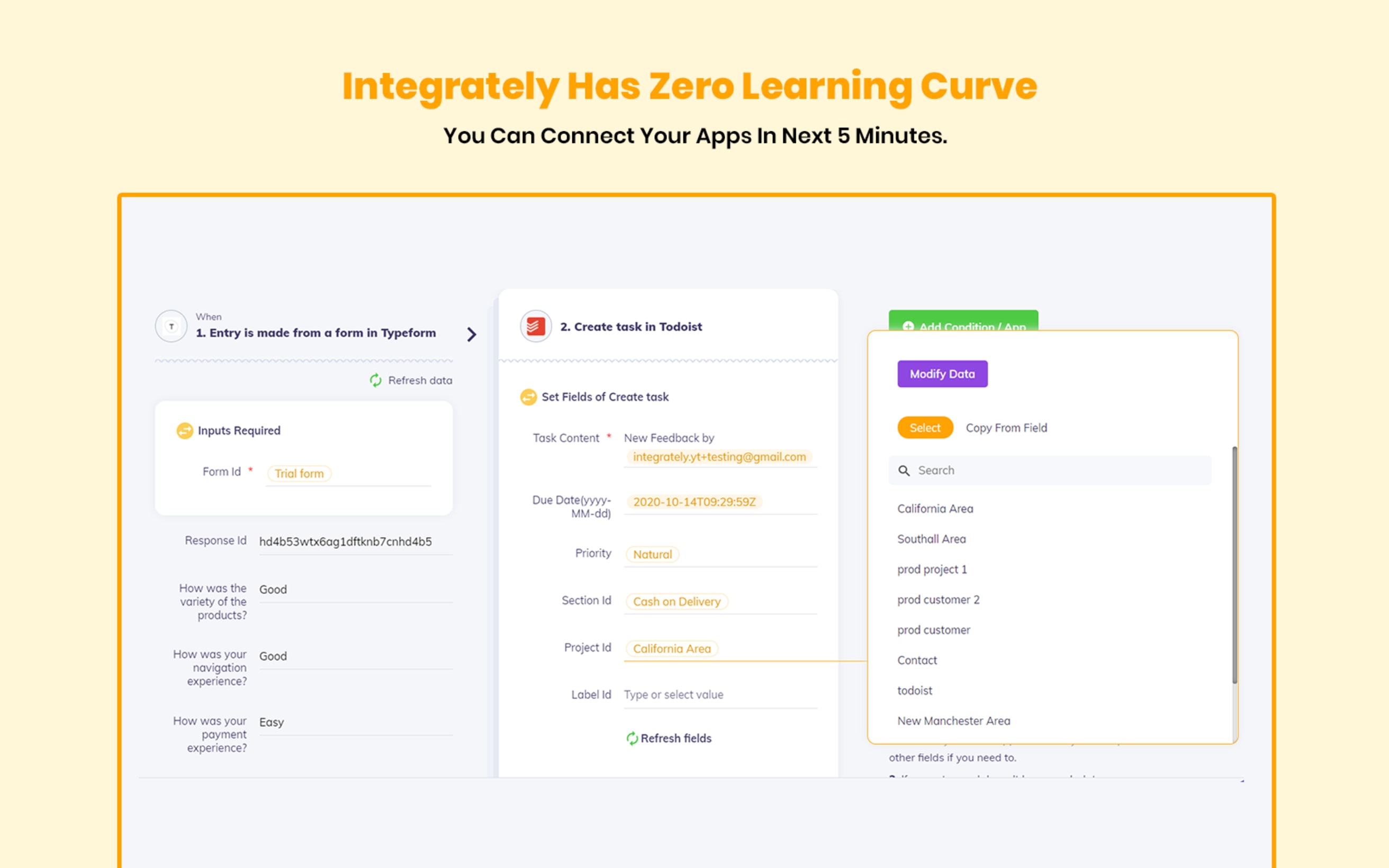 Integrately has zero learning curve