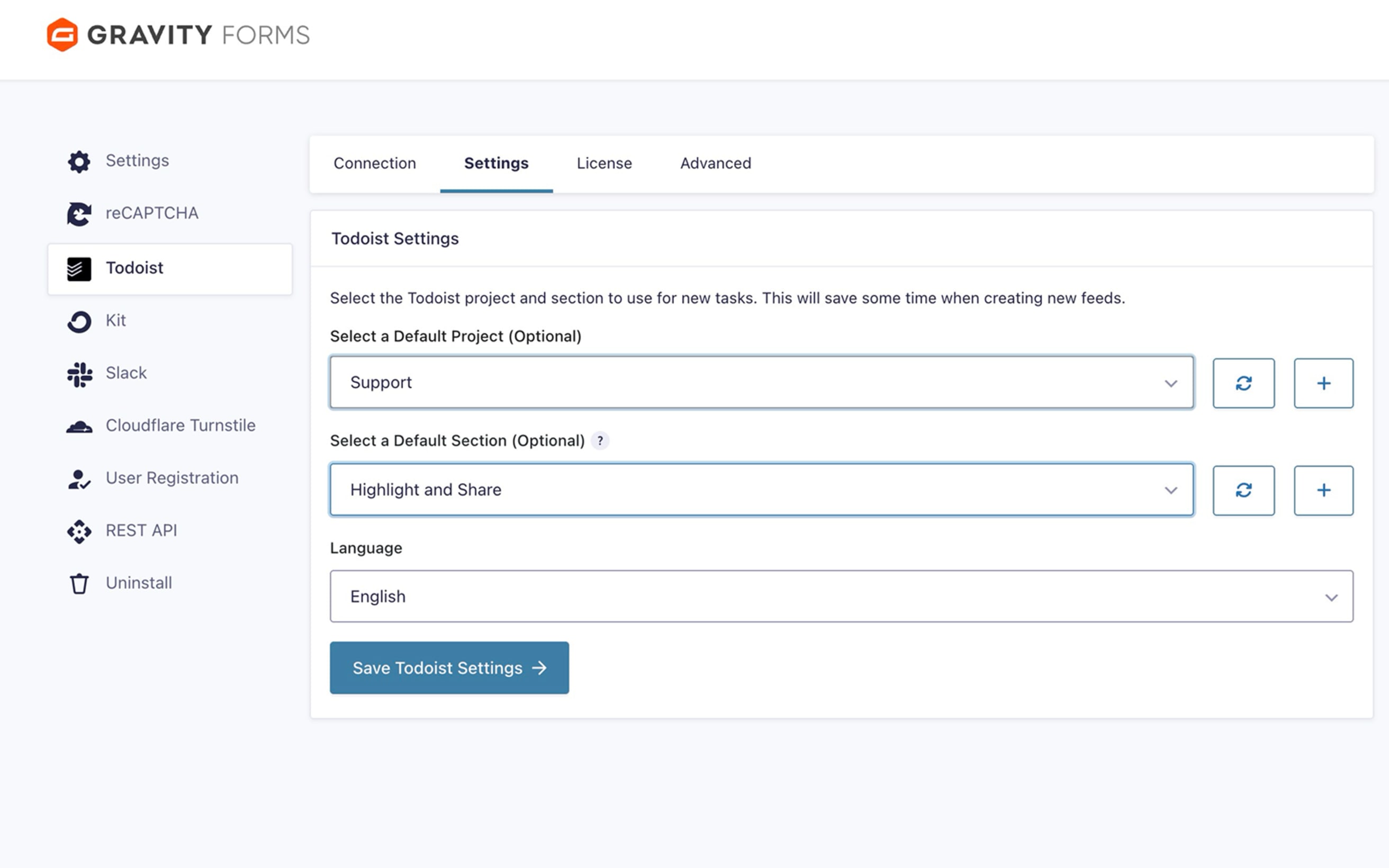 Todoist Settings