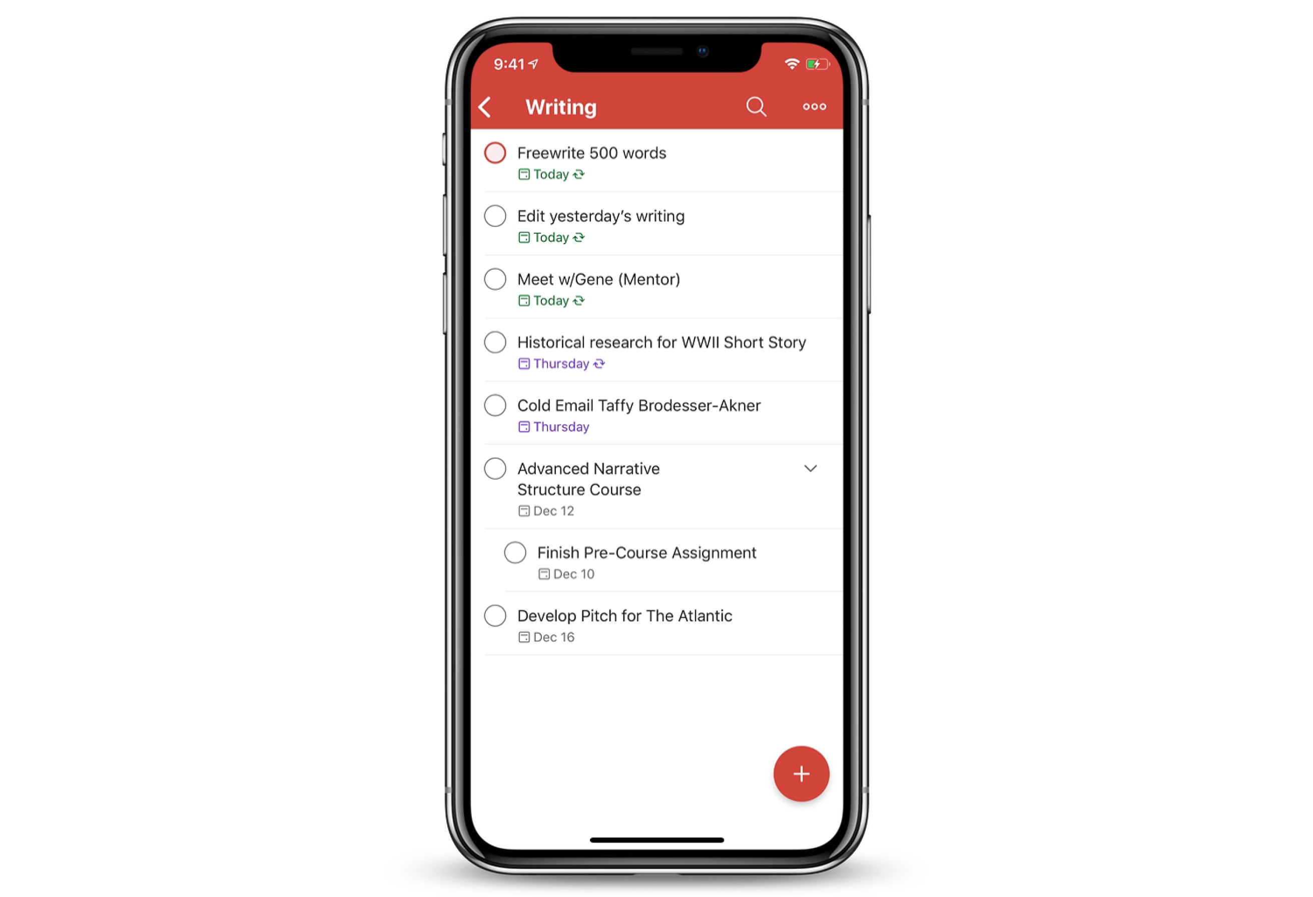 mastery routine todoist