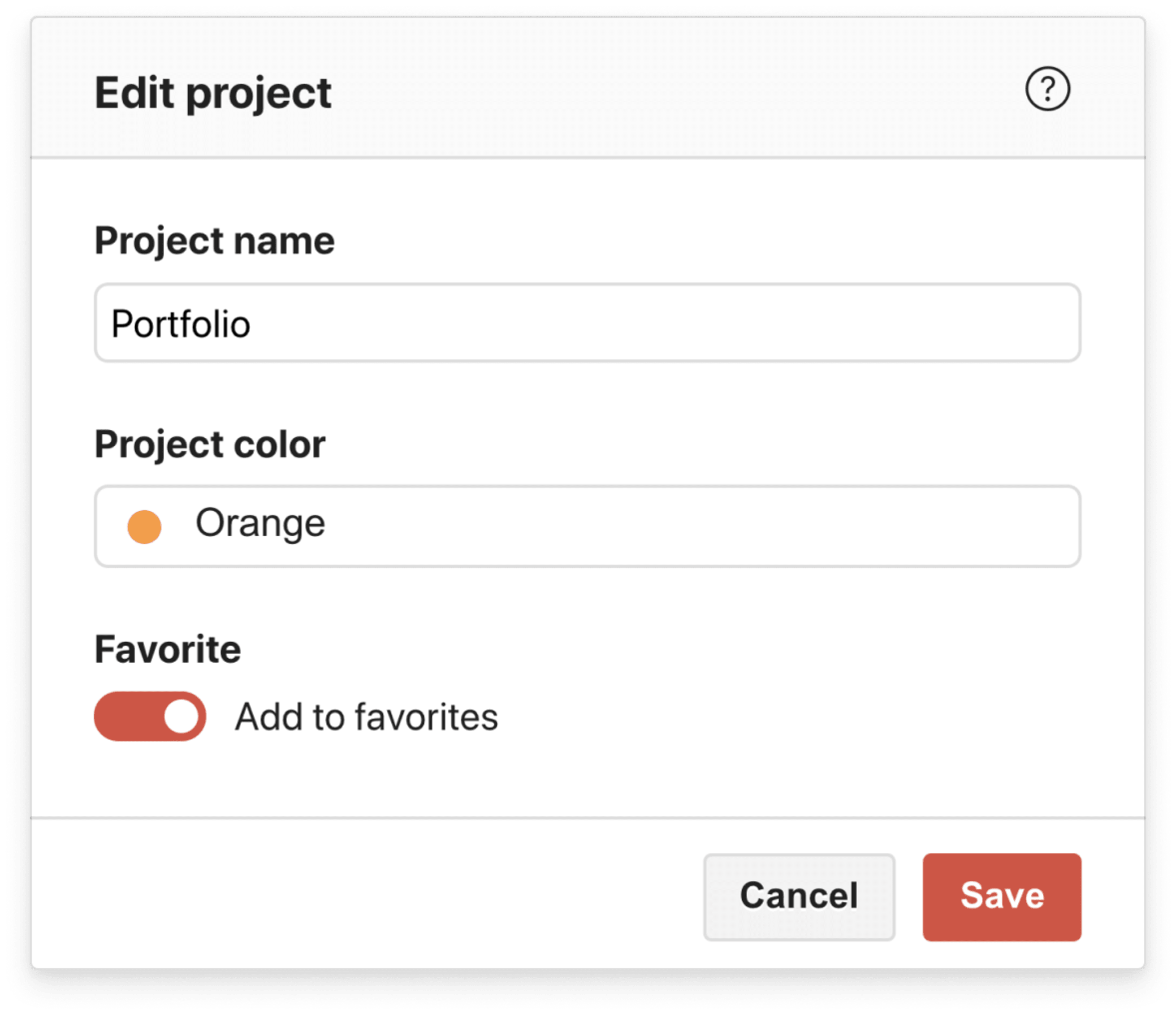 Add your &quot;Portfolio&quot; Todoist projects to favorites