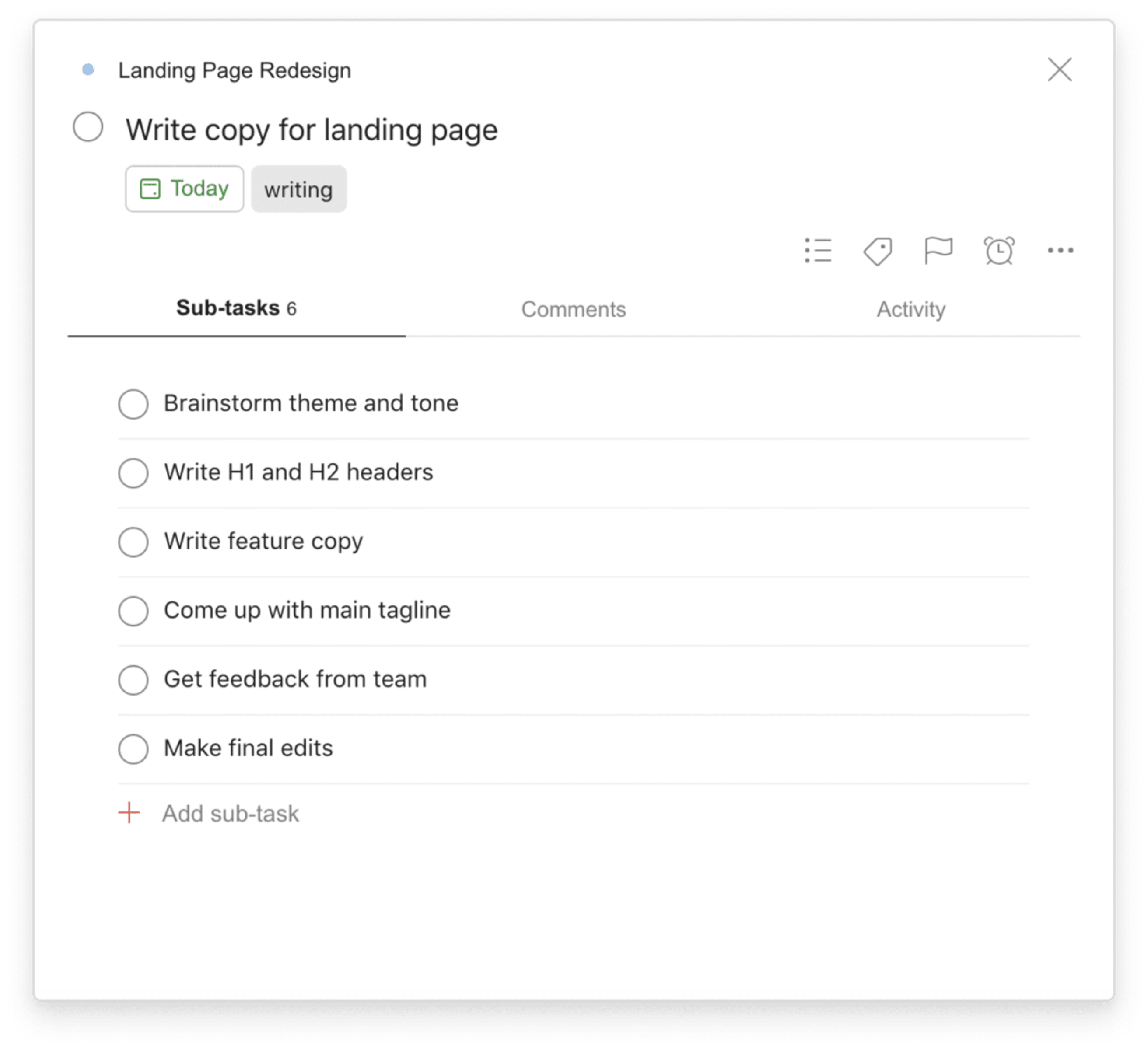 todoist for managers Break down big tasks with sub-tasks