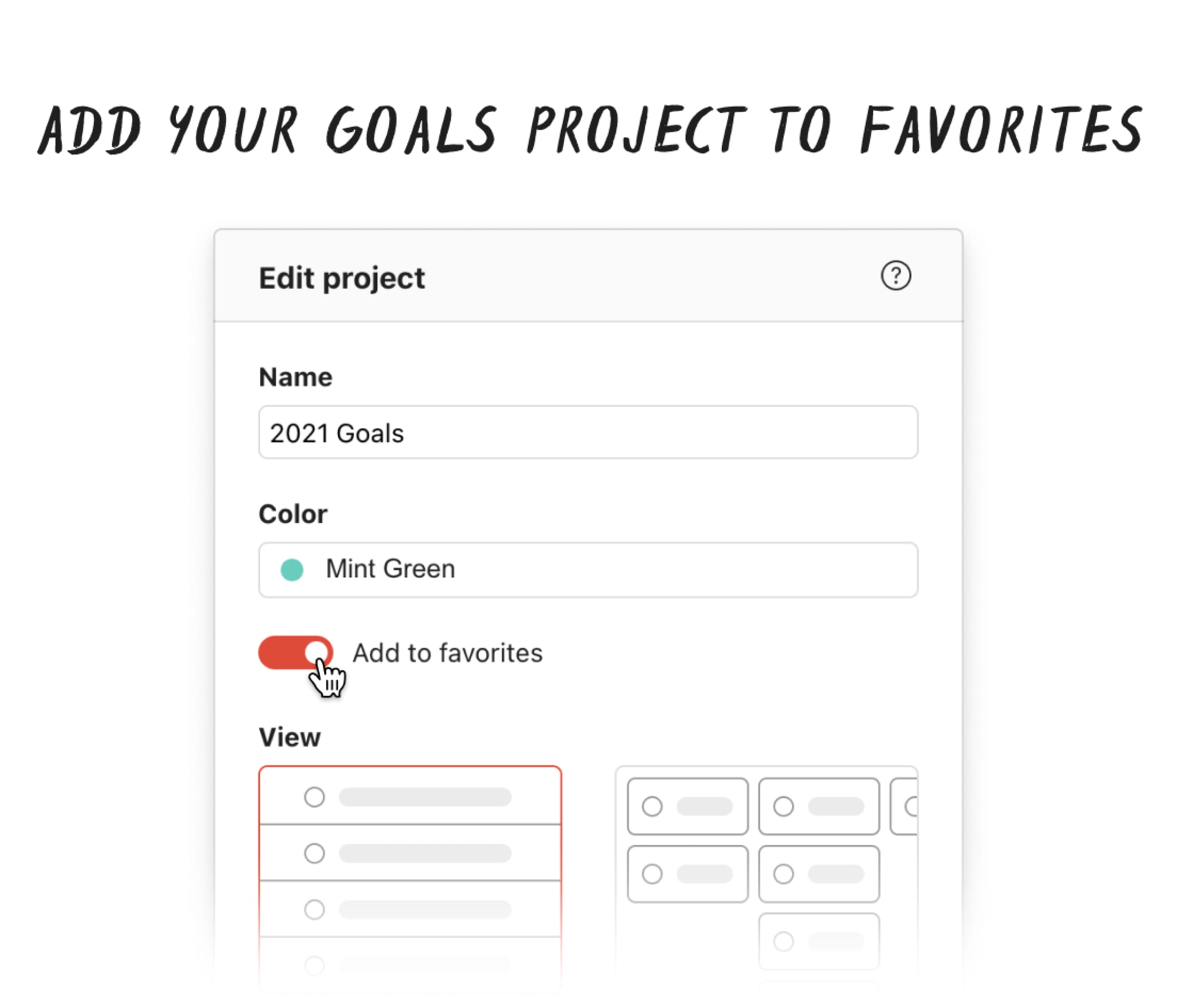 Set and Track Goals Todoist favorites