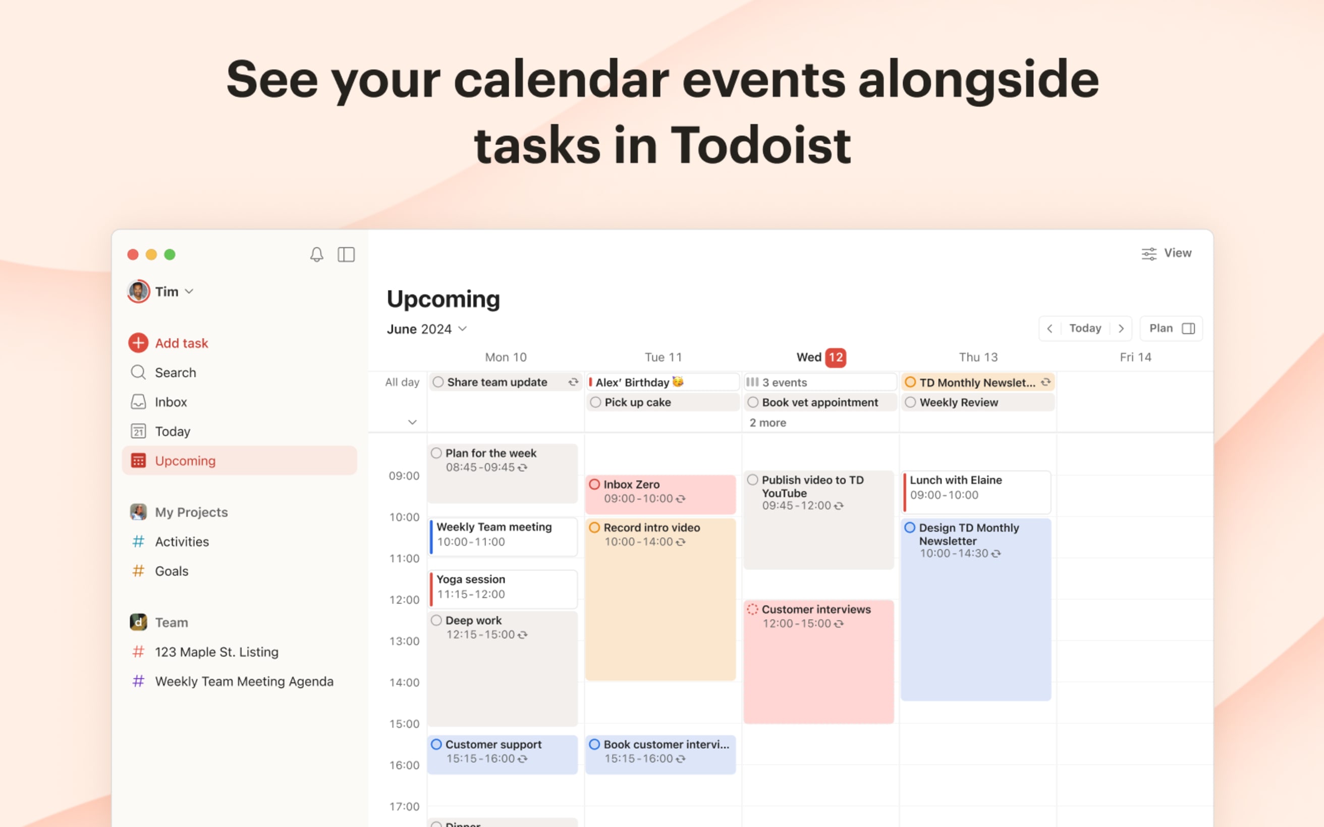 Calendário do Google (Novo) Integrações Todoist
