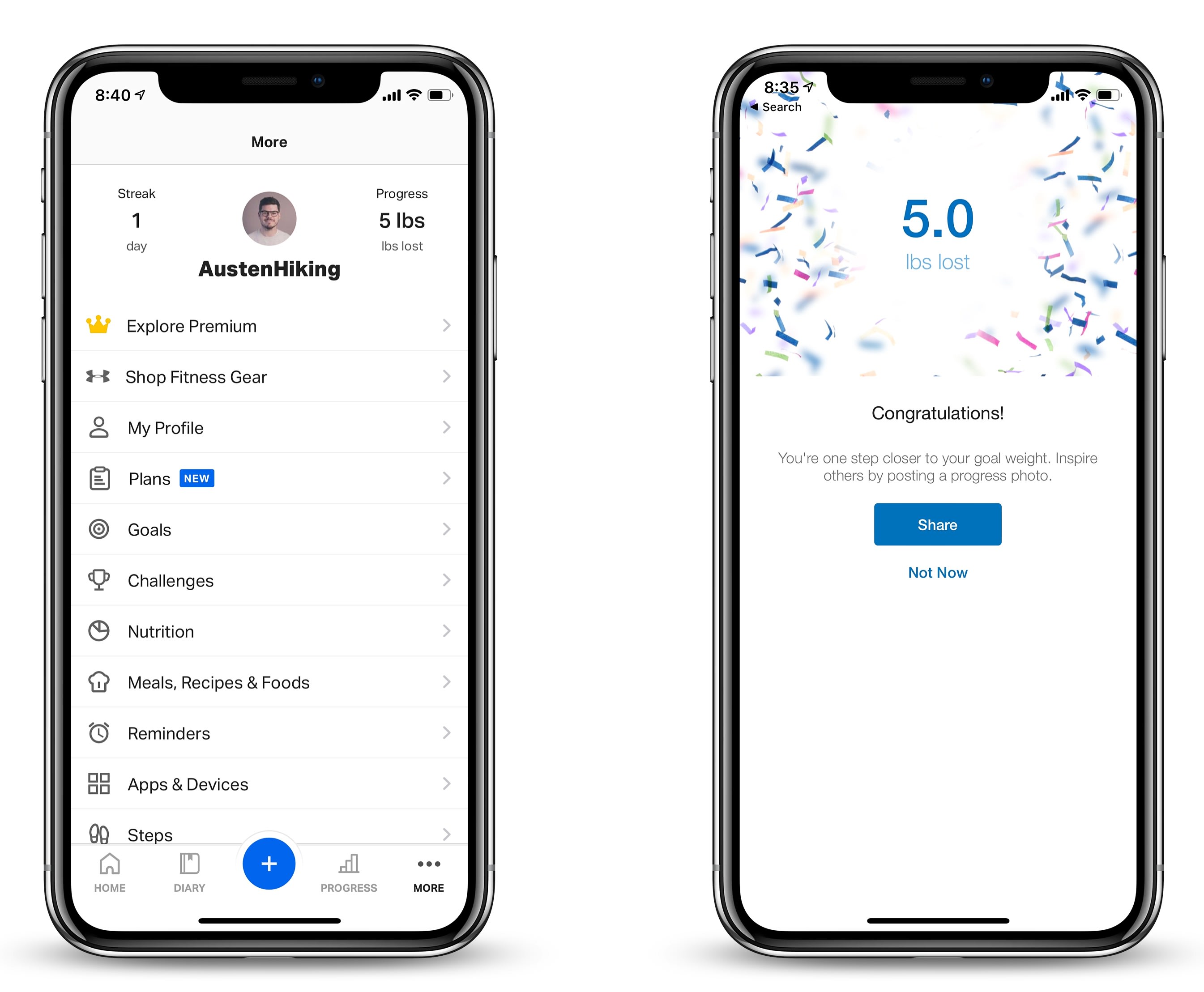 Build a daily nutrition streak with MyFitnessPal whether your goal is to lose fat or gain muscle