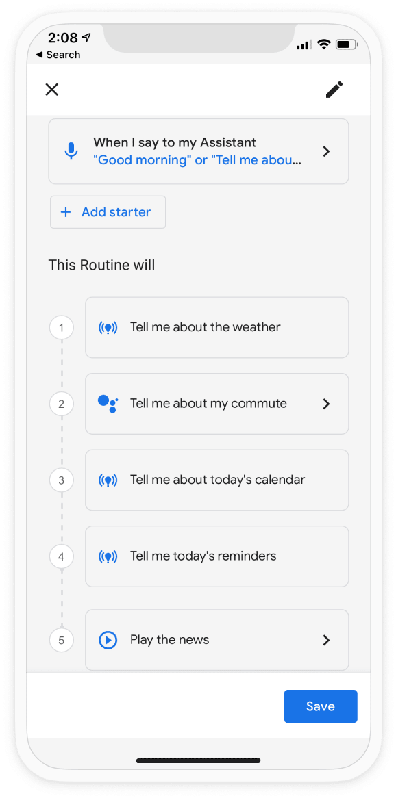 Doist editor Becky Kane’s morning routine in Google Home