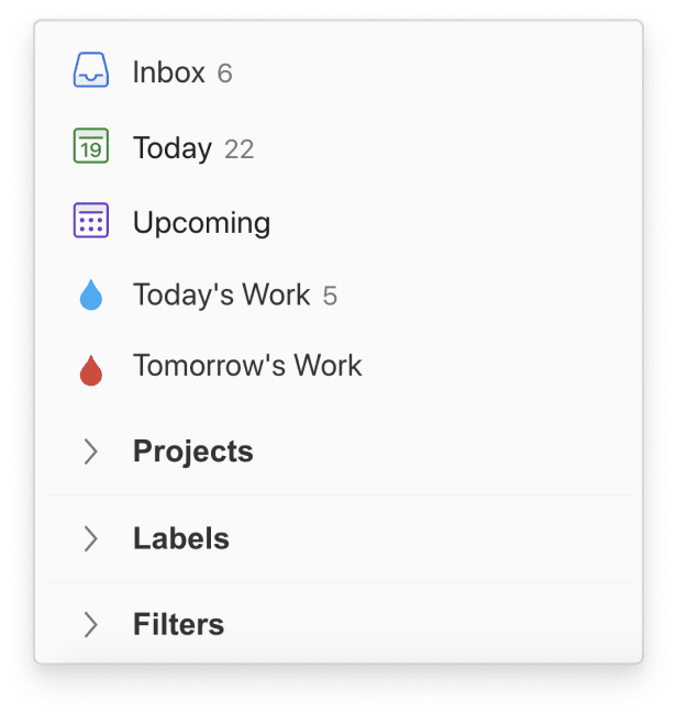 For easy access to your most important projects, filters, and labels, add them to the “<a href="https://www.todoist.com/help/articles/add-a-project,-label,-or-filter-to-favorites-in-todoist-zezDfvSK">Favorites</a>” section in Todoist.