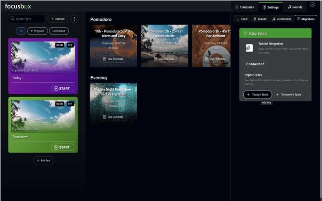 Import Today's and Tomorrow's tasks