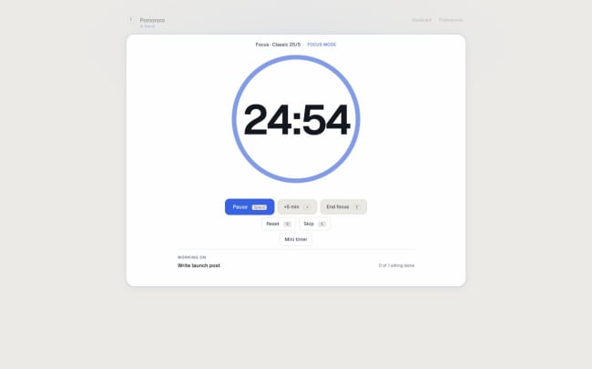 Start your timer