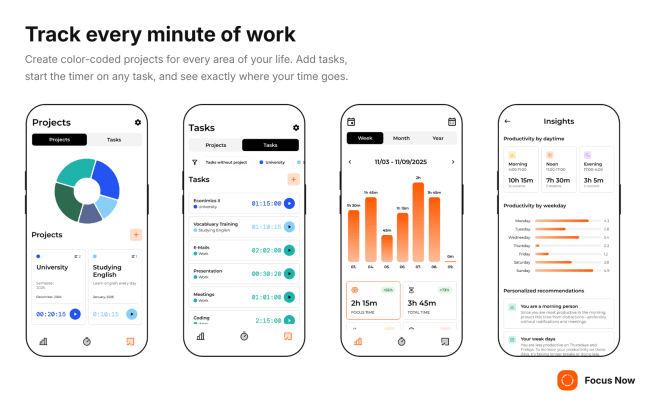 Track every minute of work.