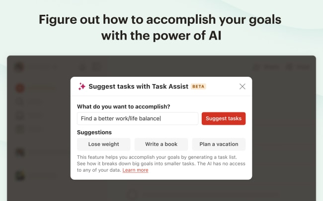 Task Assist - Accomplish your goals with the power of AI