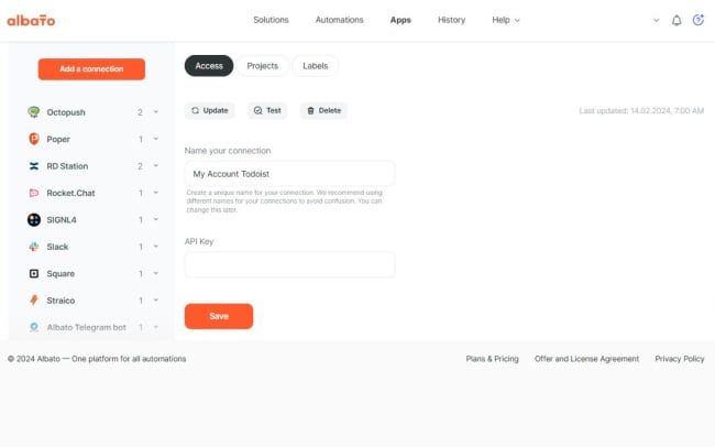 Connect Todoist