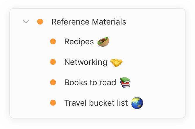 Maak nieuwe projecten aan voor verschillende types referentiematerialen