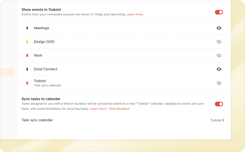 How to sync tasks to calendar