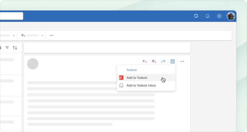 Todoist's Outlook Integration