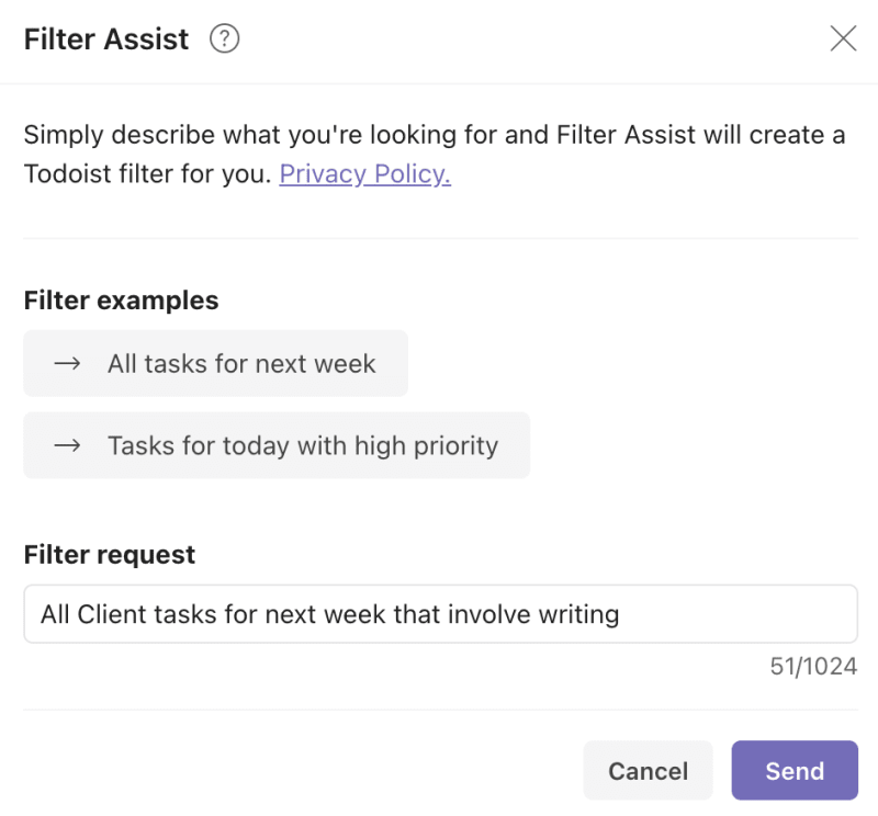 Todoist Filter Assist