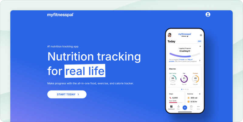 MyFitnessPal homepage