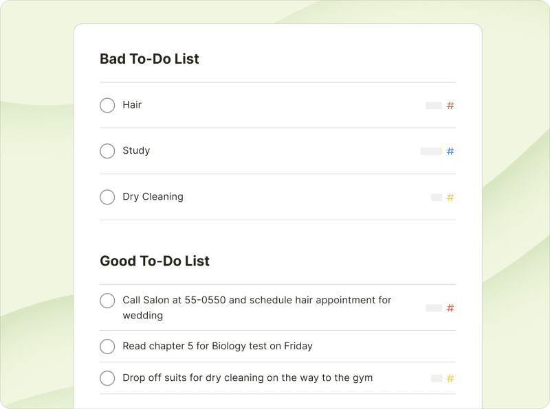 Comparison of vague and specific to-do lists for better task management