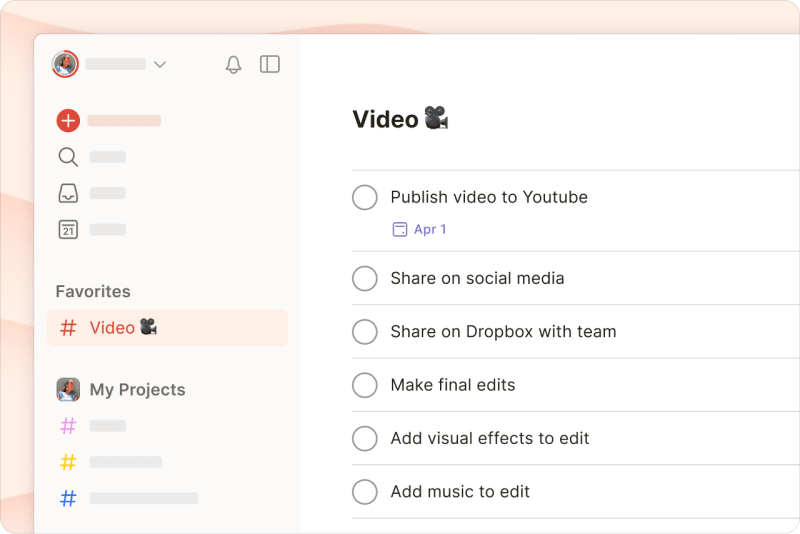 Adding and ordering tasks in a Todoist project