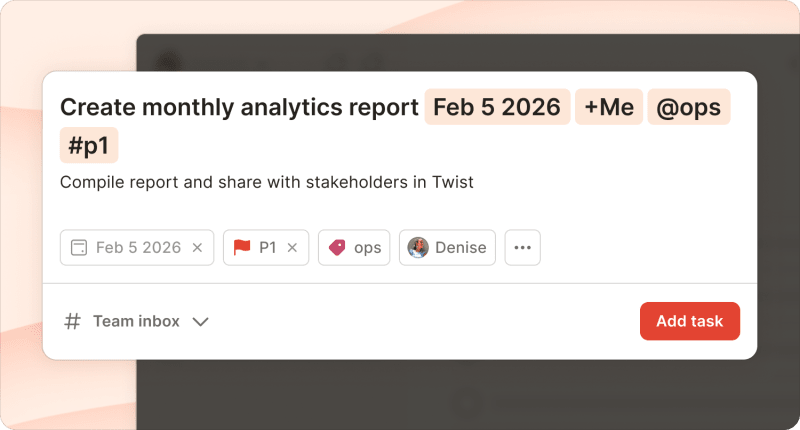 Set task assignments and due dates in Todoist