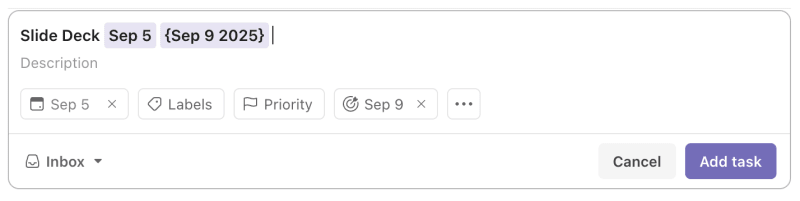 set deadlines with Todoist