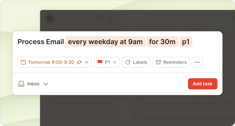 Using Todoist to Time Block Email Processing