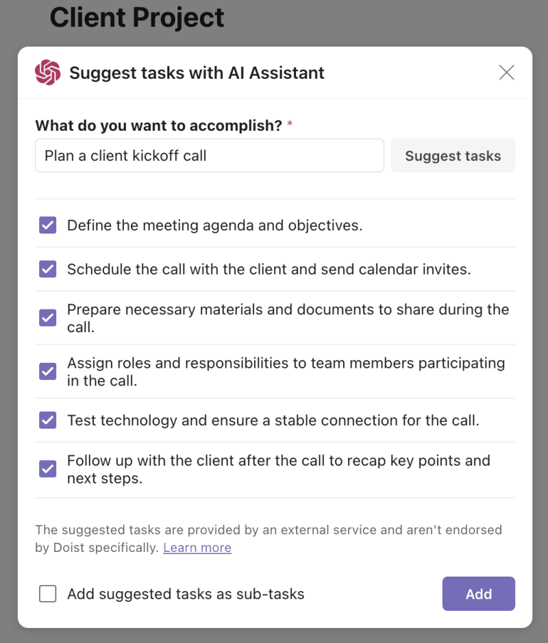 Todoist AI Assistant