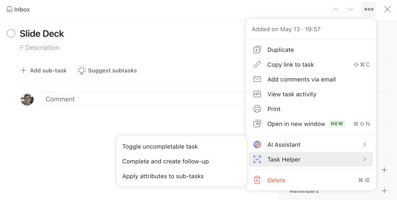 Todoist Task Helper