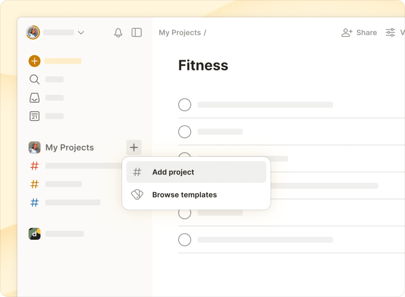 Add a project to Todoist