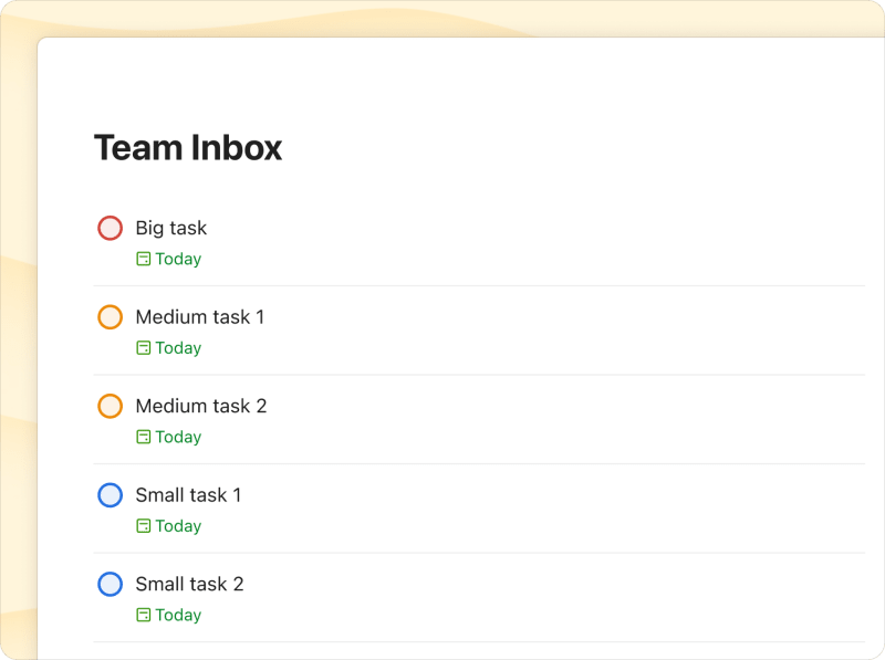 Using task priorities to create a 1-3-5 structure in Todoist