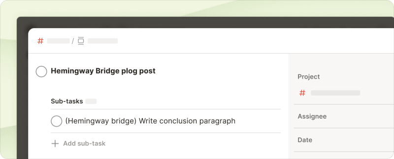 Adding a Hemingway Bridge Note in a Todoist Task