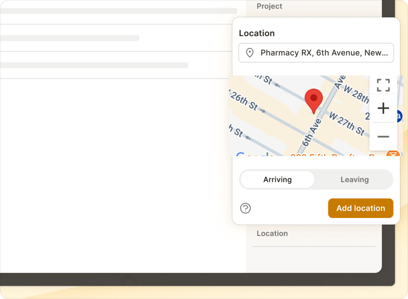 Setting location based reminders