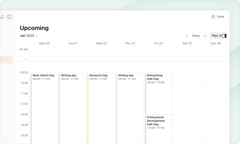 Scheduling time blocks for individual tasks
