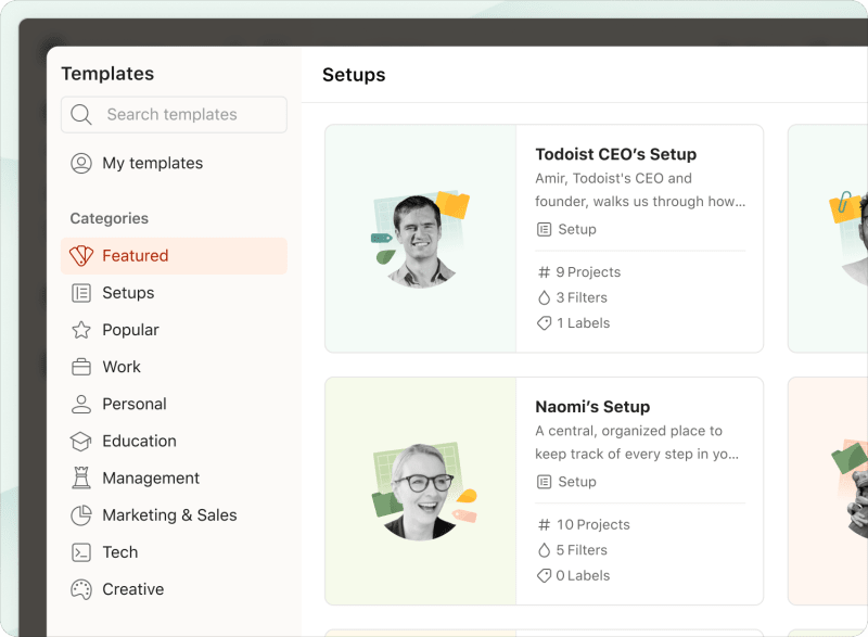 Todoist setups