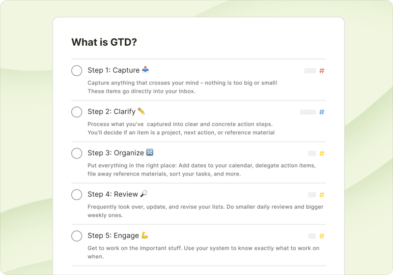 GTD Getting Things Done Overview Step by Step