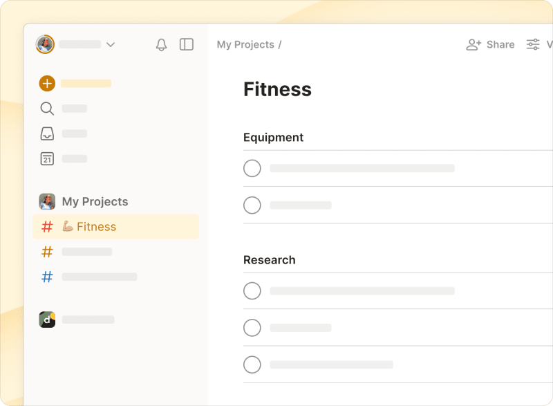 Organize projects into sections