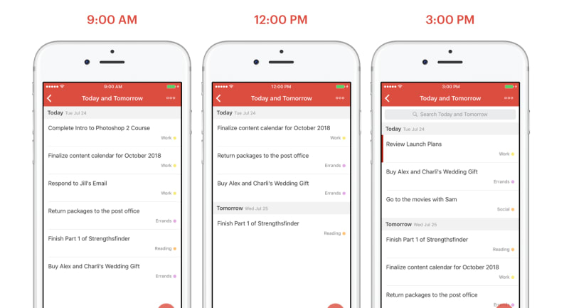 Continually reassess your to-do list throughout the day and week, and update it to reflect what you can actually get done.