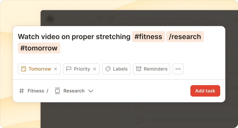 Using Quick Add to Capture Deferred Tasks