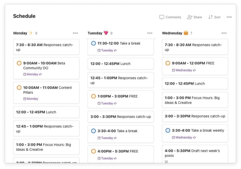 Use <a href="https://www.todoist.com/">Todoist</a> to <a href="https://www.todoist.com/productivity-methods/time-blocking">time block</a> your week