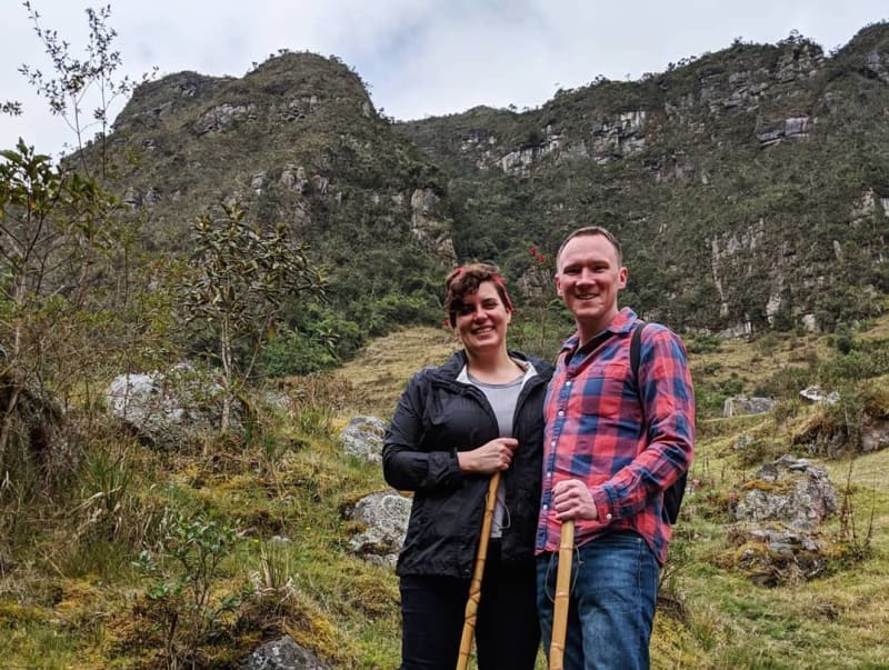 Seth Puckett and Jessica Bell in the Bolivian Andes