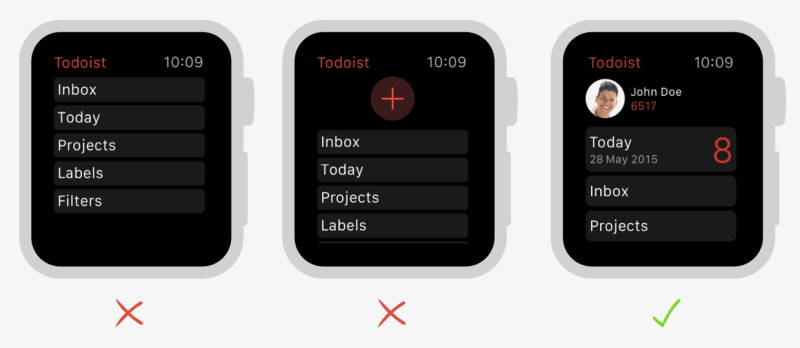 We redesigned the Todoist Main View to make sure the most important information was readily accessible.